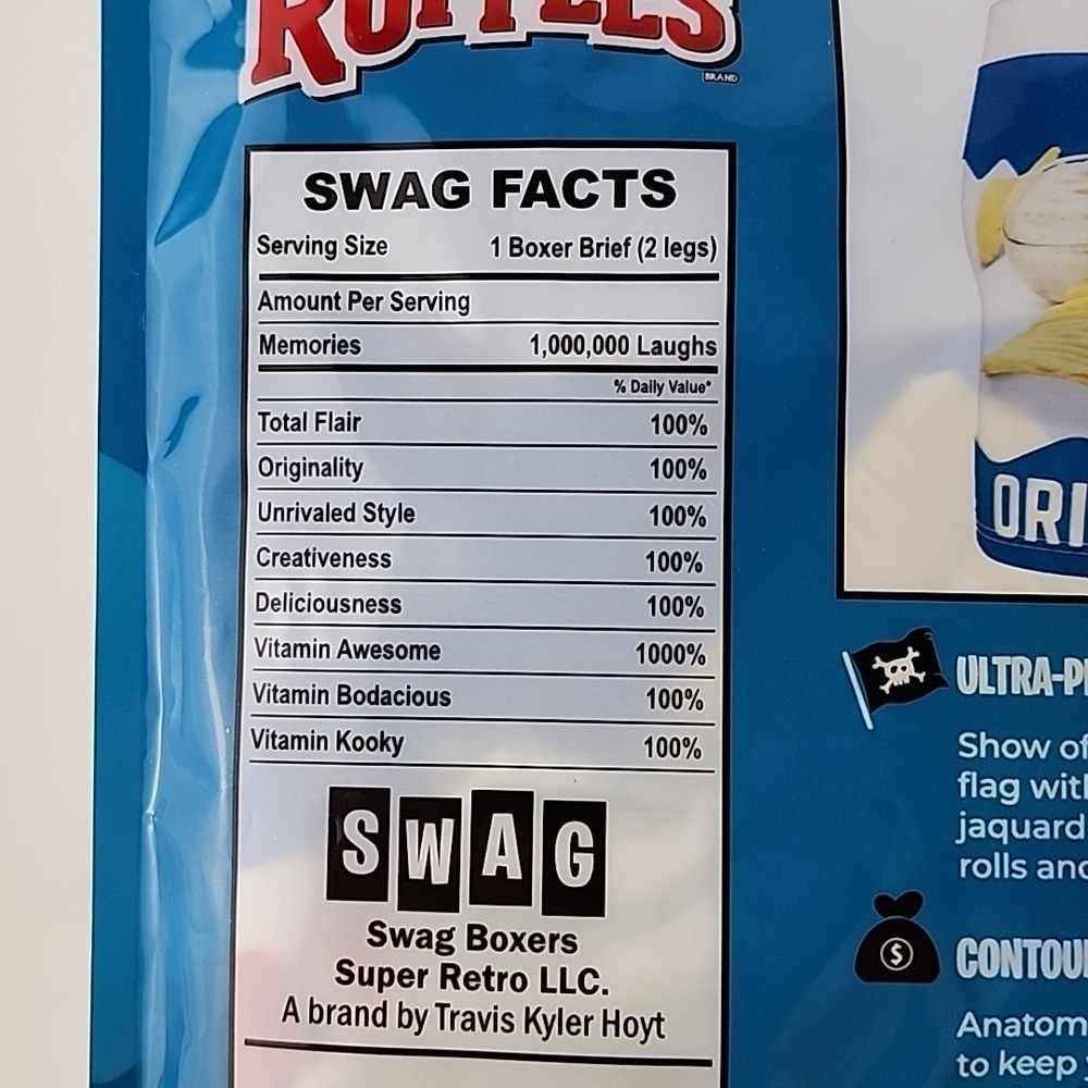 NWT Ruffles 1 Boxer + 2 Crew Socks Snack Bag Aisle Original Flavour M (31-33) - Picture 6 of 15